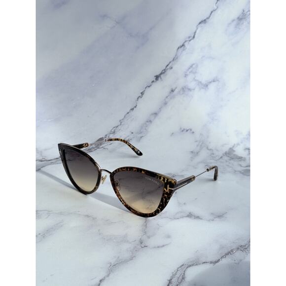 NEW Tom Ford FT0868 Anjelica Cat Eye Sunglasses Animal Print
